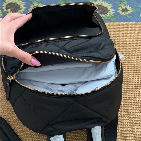 ❌SOLD❌NWT Kate Spade ♠️ Black Quilted Backpack - Picture 5 of 8